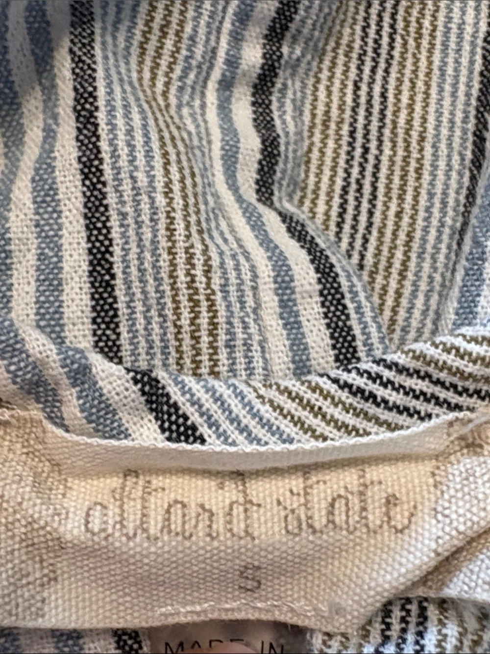 Altr’d State Striped Maxi SunDress w Tassel Shoulder Ties - Blue, White & Brown - Picture 6 of 8